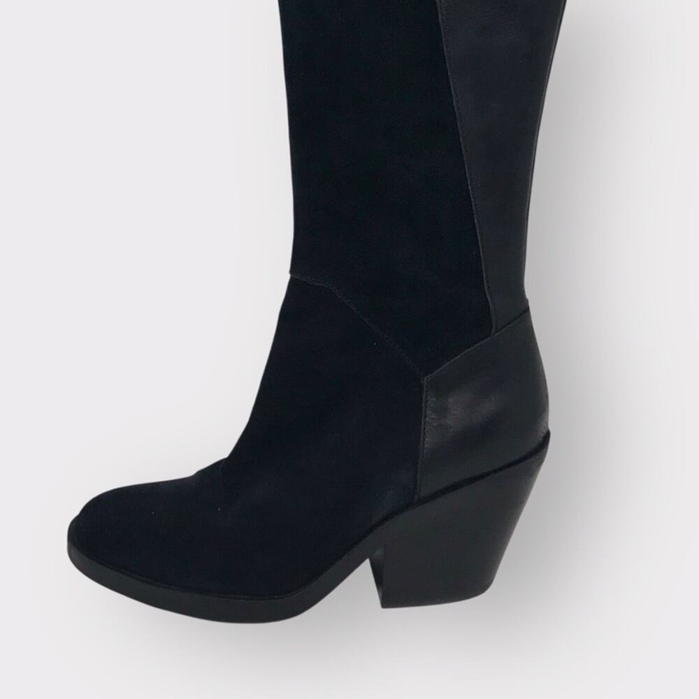 Naya Black Suede & Leather Boots Over the Knee Boots 7M - Picture 7 of 13